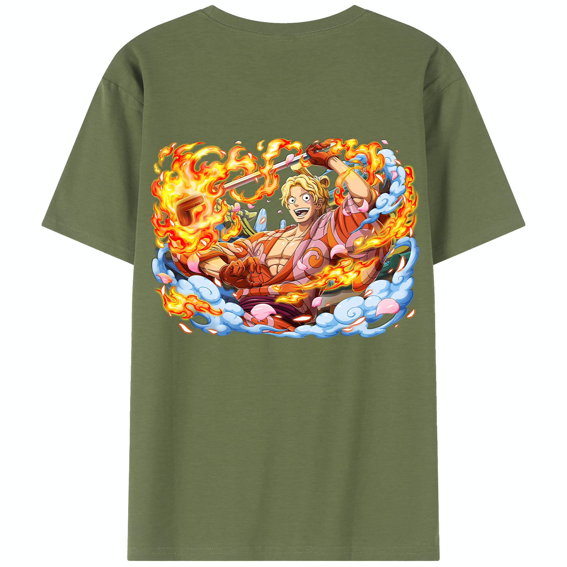 ワンピース サンジ ONE PIECE Sanji 綿100％半袖Tシャツ（背面プリント）